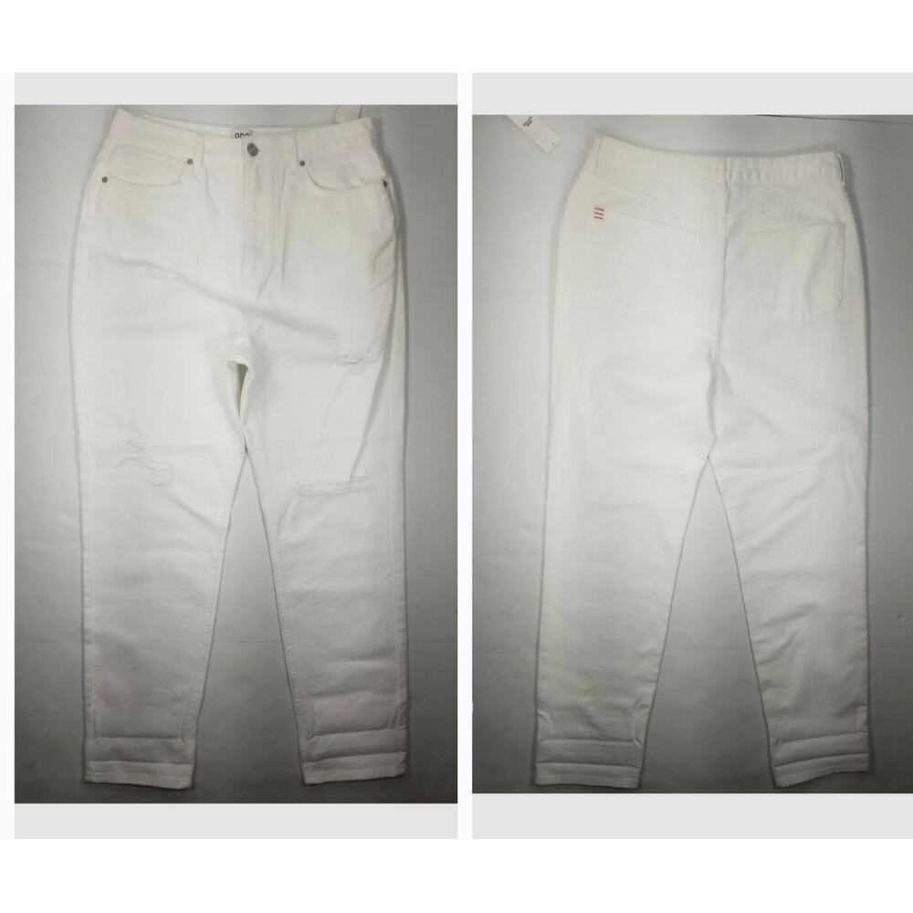 BDG MOM Jeans Sz 31 High Rise 100% Cotton Distressed White UO NWT New@59